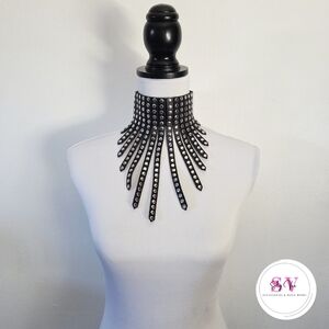 Faux Leather studded choker